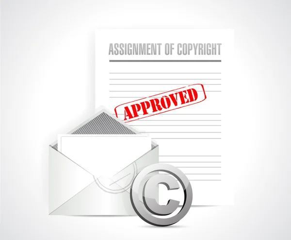 Assignment of copyright approved concept — Stock Photo, Image