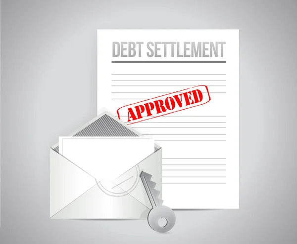 Debt settlement approved concept illustration — Stock Photo, Image