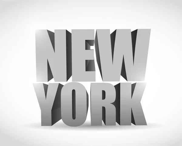 Diseño de ilustración de texto en 3D de Nueva York — Foto de Stock