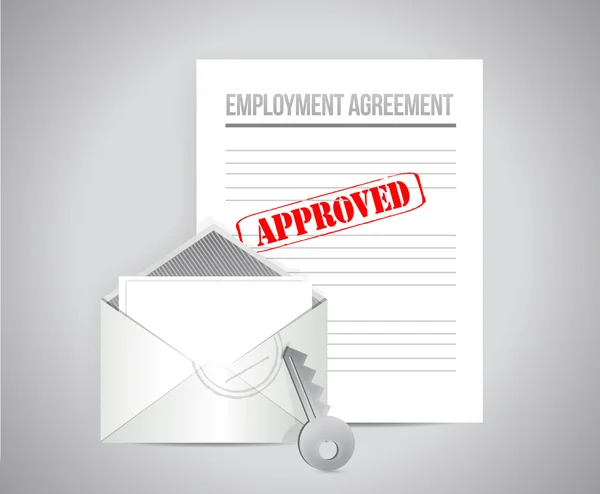 Employment agreement approved concept — Stock Photo, Image