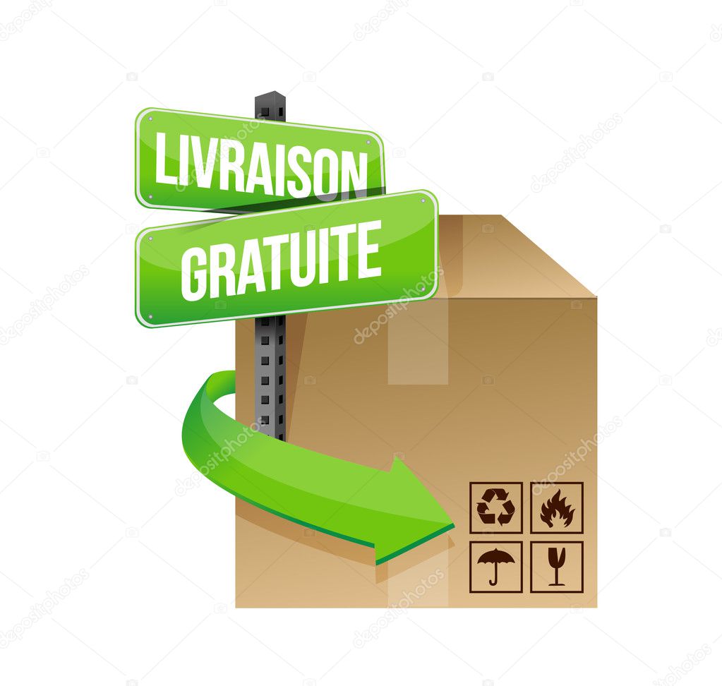 free shipping concept illustration in french.