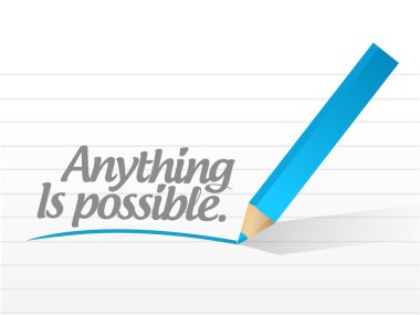 anything is possible written message clipart