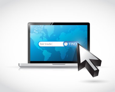 adil ticaret için aranıyor. Dizüstü internet arama