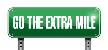 go the extra mile road sign illustration design clipart