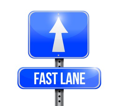 Fast lane yol işareti illüstrasyon tasarımı