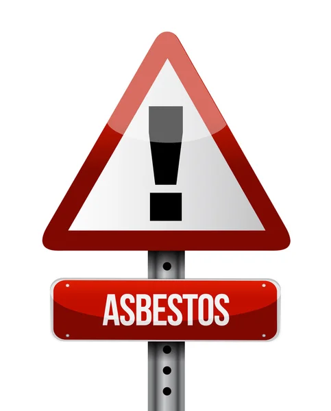 Asbestos road sign illustration design — Stock Photo, Image