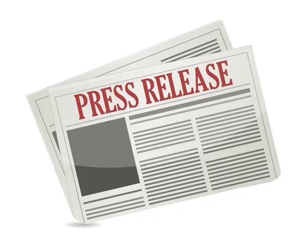 Press release newspaper illustration design — Stock Photo, Image