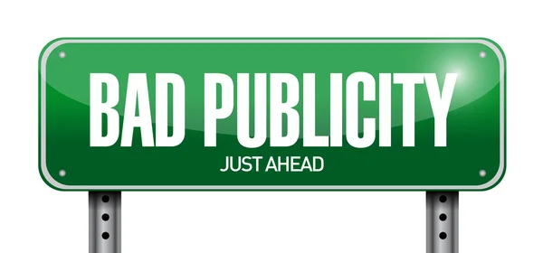Bad publicity road sign illustration design — Stock Photo, Image