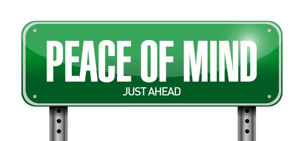 Peace of mind road sign illustration design — Stock Photo, Image