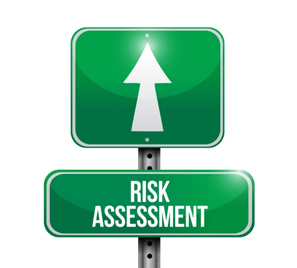 Risk assessment road sign illustration design — Stock Photo, Image
