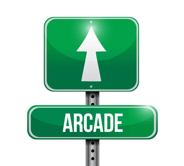 Arcade road sign illustration design — Stock Photo, Image