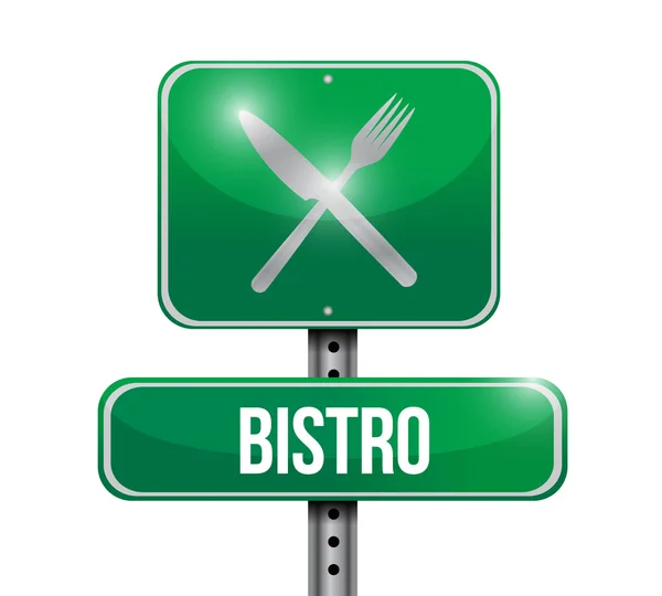 Bistro road sign illustration design — Stock Photo, Image