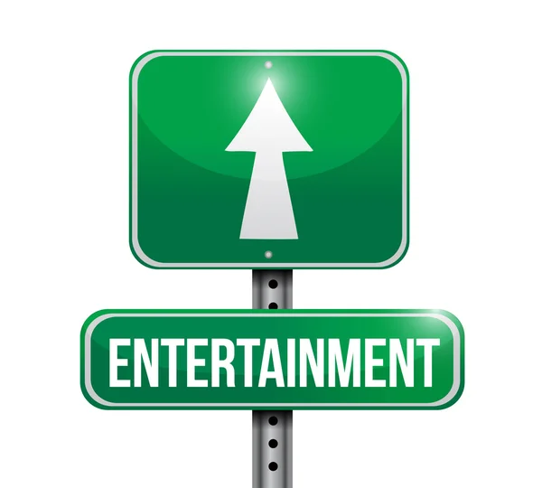 Entertainment road sign illustration design — Stock Photo, Image