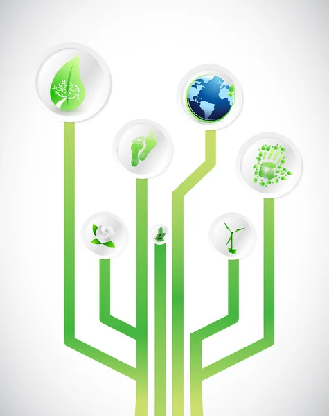 Eco friendly diagram illustration design — Stock Photo, Image