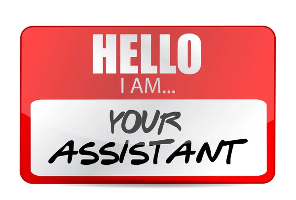Name tag your assistant illustration design — Stock Photo, Image