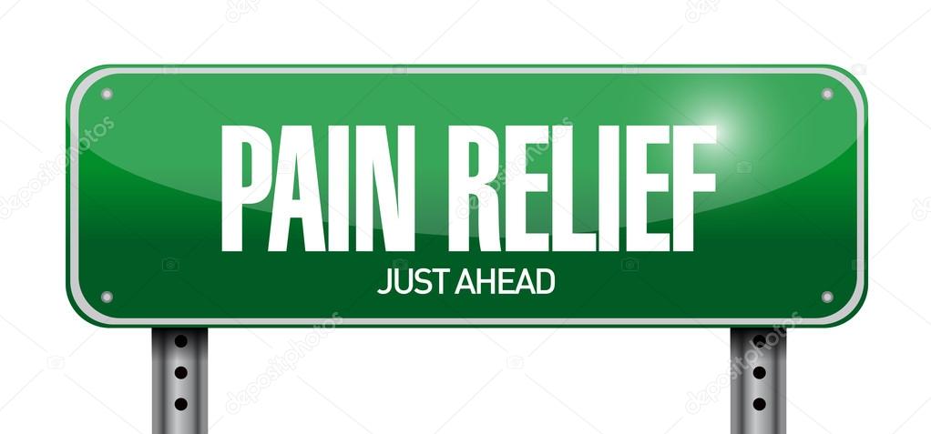 pain relief road sign illustration design