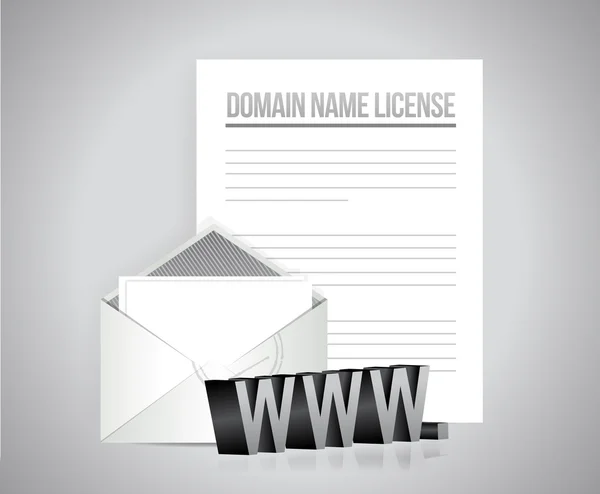 Domein naam licentie papieren illustratie — Stockfoto