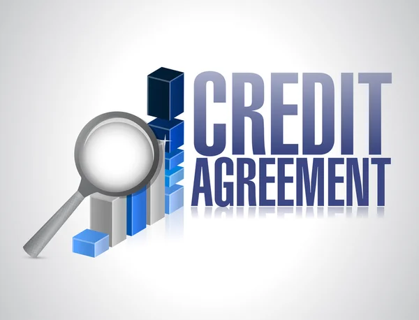 Credit agreement business sign illustration design — Stock Photo, Image