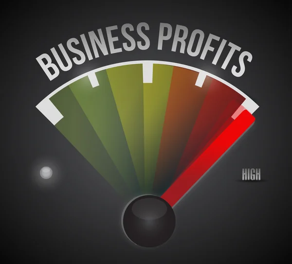 Business profit level measure meter — Stok fotoğraf