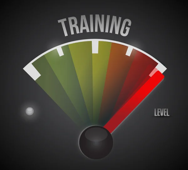 Training level measure meter from low to high — Stock Photo, Image