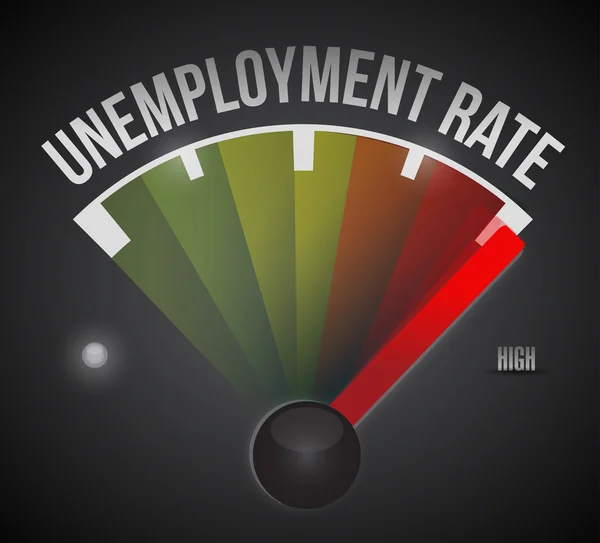 Unemployment rate level illustration — Stock Photo, Image