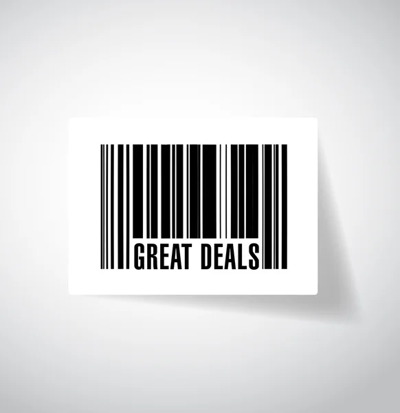 Great deals barcode upc code illustration design — Stock Photo, Image