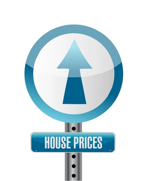 House prices road sign illustration design — Stock Photo, Image