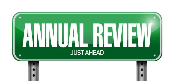 Annual review road sign illustration design — Stock Photo, Image