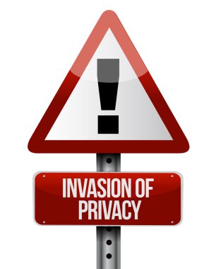 invasion of privacy road sign illustration design