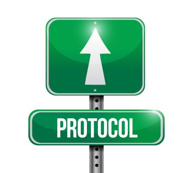protocol road sign illustration design clipart