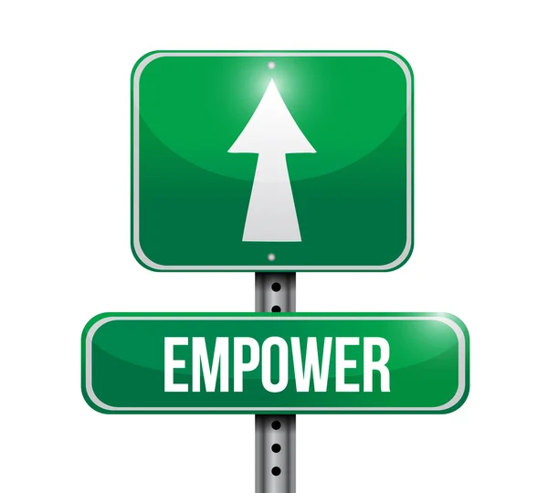 Empower road sign illustration design — Stock Photo, Image