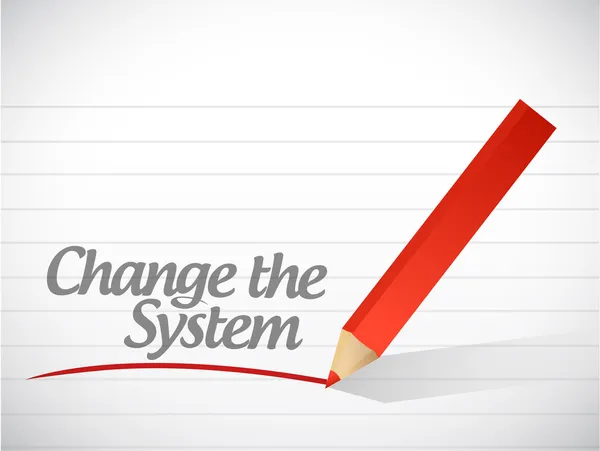 Change the system written message illustration — Stock Photo, Image