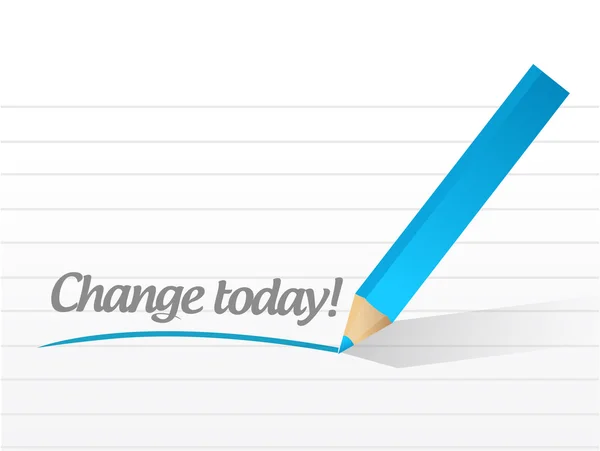 Change today written message illustration — Stock Photo, Image