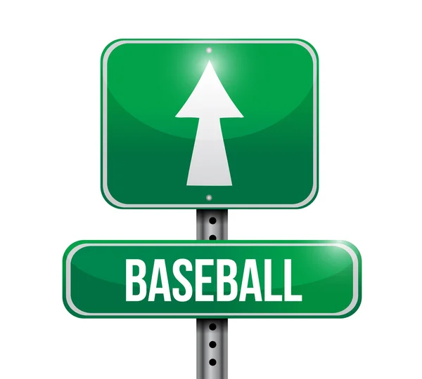 Baseball vejskilt illustrationer design - Stock-foto