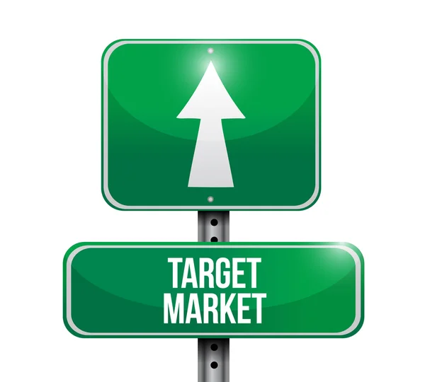 Target market road sign illustrations design — Stock Photo, Image