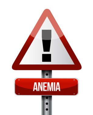 anemia road sign illustration design clipart