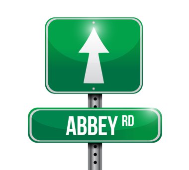 Abbey road yol işareti illüstrasyon tasarımı