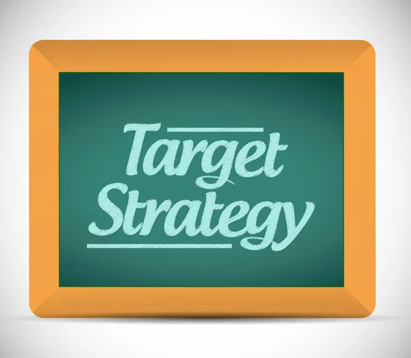 Bir kara tahta yazılı hedef strateji mesaj — Stok fotoğraf