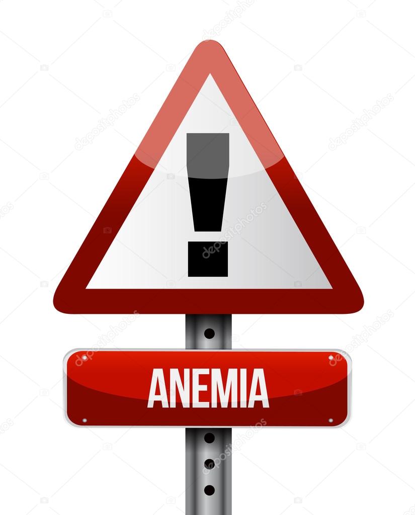 anemia road sign illustration design