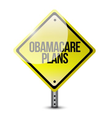 obamacare planları yol işareti illüstrasyon tasarımı
