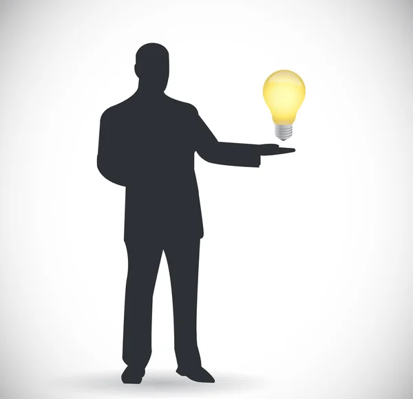 People and idea light bulb illustration design — Stock Photo, Image