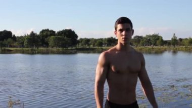 motive edici bir eğitmen. kamera işaret. fisical fitness