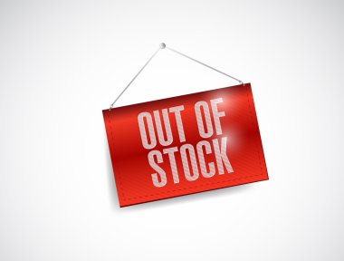 Stok asılı Banner illüstrasyon tasarımı