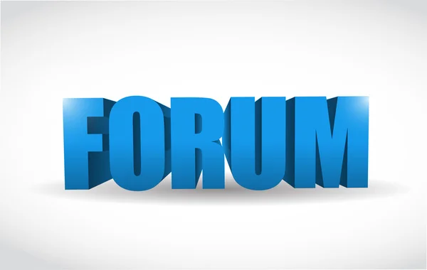 Forum testo parola 3d messaggio illustrazione design — Foto Stock