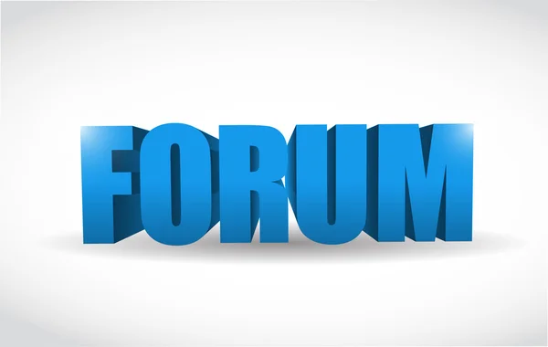 Forum text word 3d message illustration design — Stock Photo, Image