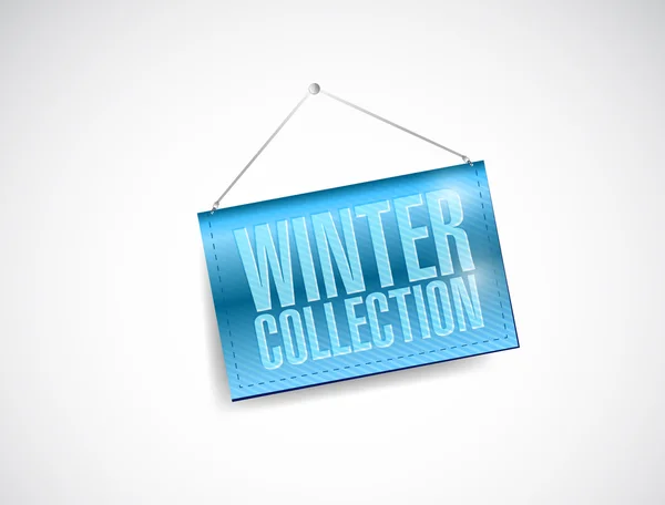 Inverno collezione appeso banner illustrazione — Foto Stock