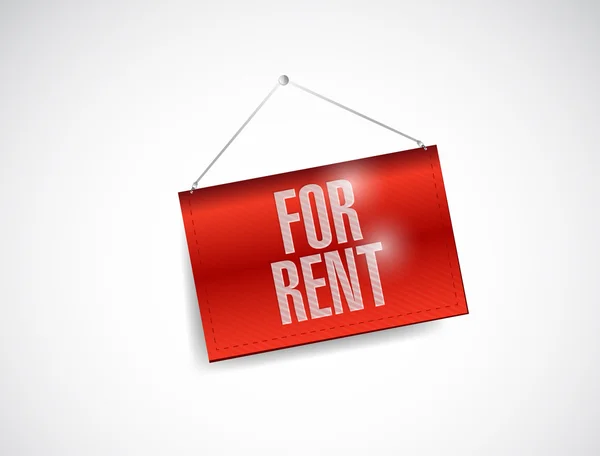 For rent hanging banner illustration design — Stock Photo, Image