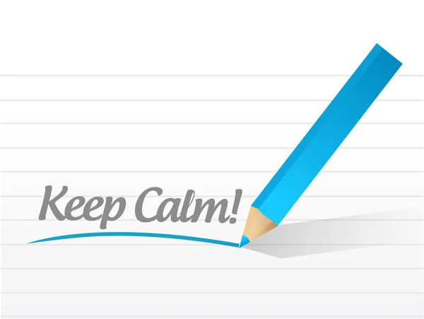 Keep calm written message illustration design — Stock Photo, Image