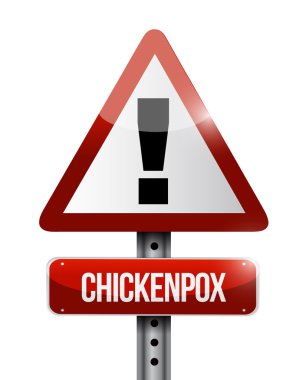 chickenpox yol işareti illüstrasyon tasarımı