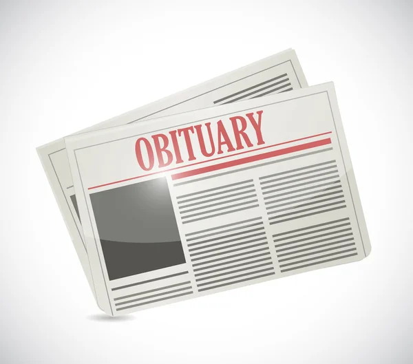 Obituary newspaper section illustration design — Stock Photo, Image